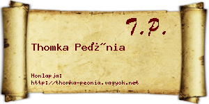 Thomka Peónia névjegykártya